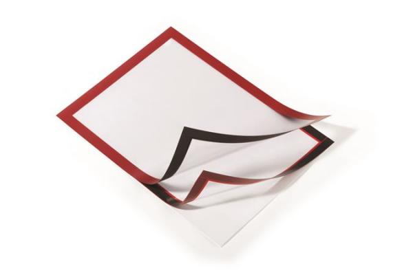 Informačný panel, A4, samolepiaci, DURABLE "DURAFRAME®", červená 3