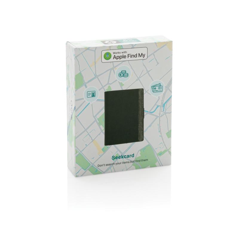 Peňaženka s nabíjacím lokátorom Seekcard z RCS polyesteru čierna 16