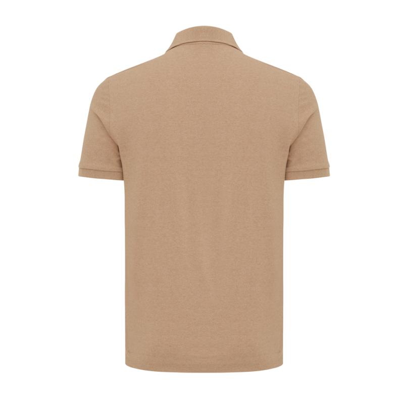 Polo tričko IQONIQ Yosemite z recykl. bavlny heather brown M 2