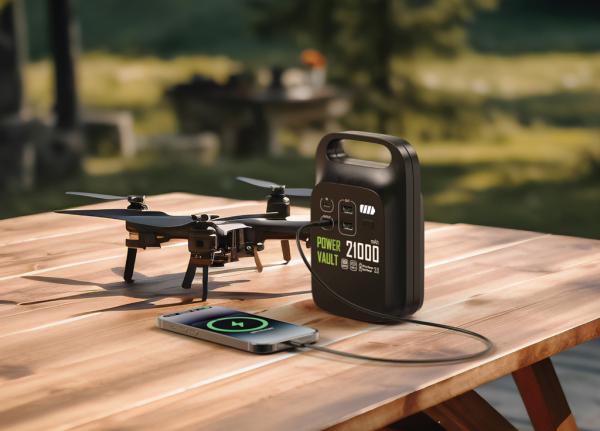 Prenosná nabíjacia stanica Power Vault 21000mAh z RCS RPET čierna 8