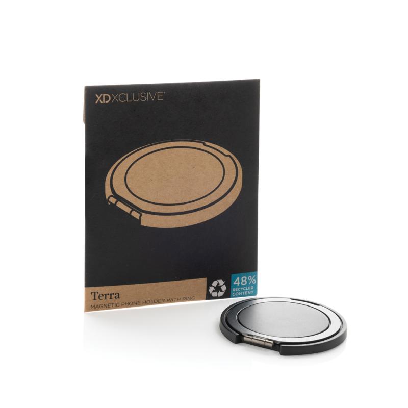 Magnetický držiak telefónu Terra Magnetic z RCS plastu sivá 10