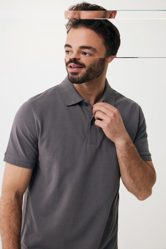 Polo tričko IQONIQ Yosemite z recykl. bavlny antracitová S 13