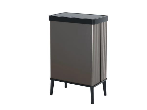 Odpadkový kôš, s vekom, stlačidlom, 54 liter, CURVER "Verto High", sivý/čierny 1