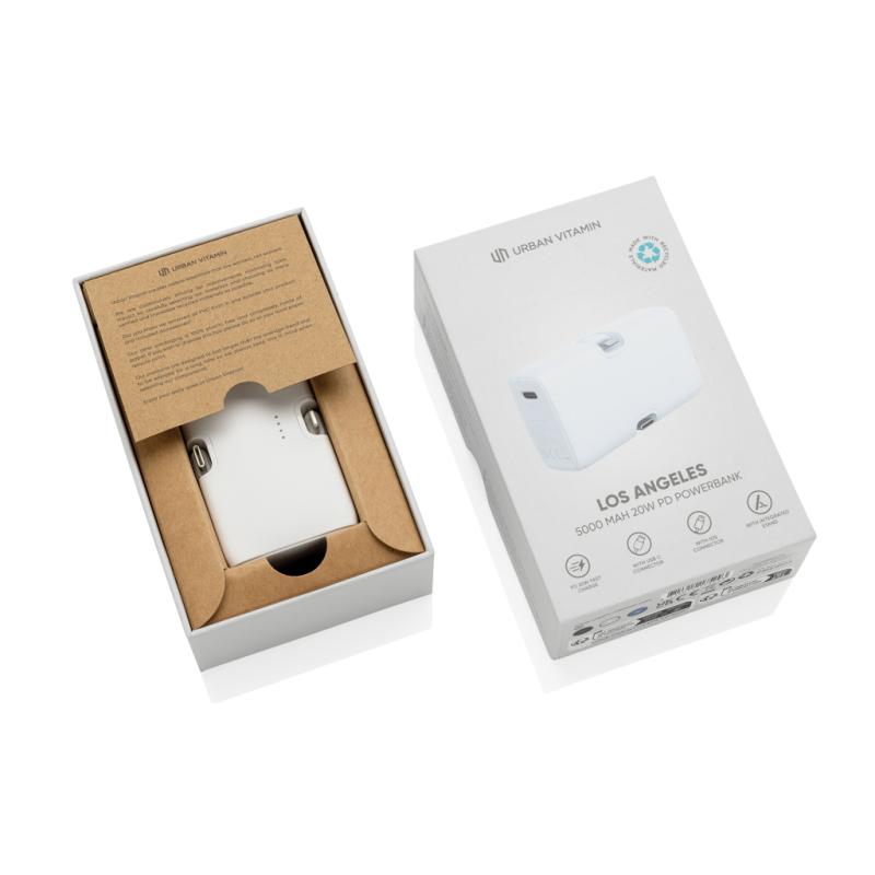 Powerbanka Urban Vitamin Los Angeles 20W PD z plastu RCS biela 12