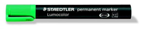 Permanentný popisovač, zrezaný hrot, STAEDTLER "Lumocolor 350", zelený 1
