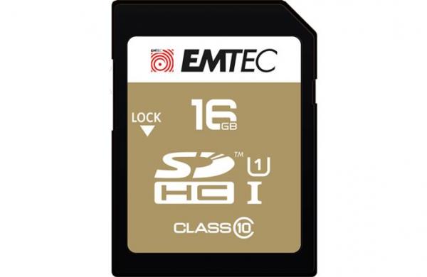 Pamäťová karta, SDHC, 16GB, UHS-I/U1, 85/20 MB/s, EMTEC "Elite Gold" 2