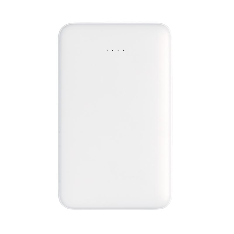 Vrecková powerbanka 5 000 mAh s integrovaným káblom biela 2