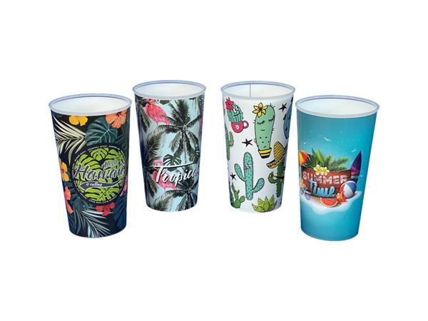 . Vratný pohár, 650 ml, 4 rôzne vzory 1