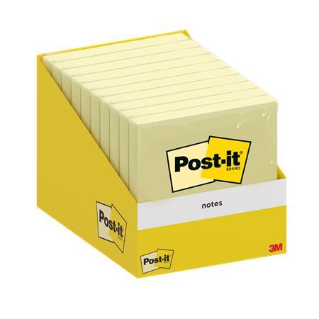 Samolepiaci bloček, 76x76 mm, 100 listov, 3M POSTIT, žltá 1
