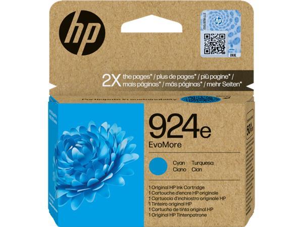 4K0U7NE Atramentová náplň do Officejet Pro 8120e, 8130e tlačiarní, HP 924 EvoMore, cyan, 8