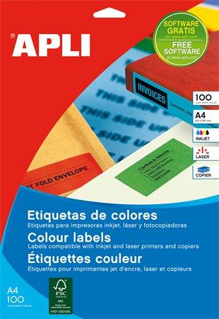 Etikety, 70x37 mm, farebnés, APLI, modré, 2400 etikiet/bal 2