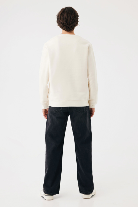 IQONIQ Toria Unisex mikina s okrúhl. výstrihom z rec. bavlny natural raw 5XL 12