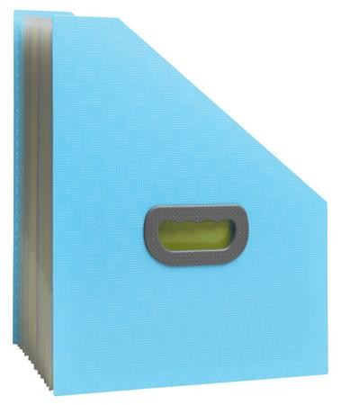 Harmonikový zakladač, 265x325 mm, PP, 12 priehradie, EXACOMPTA "Pop`NCo", cyánovo modrý 2
