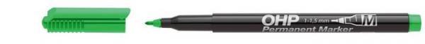 Permanentný popisovač, OHP, 1-1,5 mm, M, ICO, zelený 1