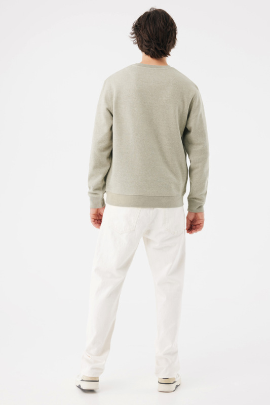 IQONIQ Toria Unisex mikina s okrúhl. výstrihom z rec. bavlny light heather green M 8