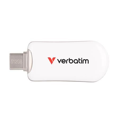 USB kľúč, 512GB, USB-C 3.2 Gen1, VERBATIM "Plectra", biely 3