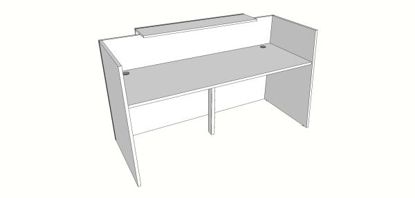 Recepčný pult, 190x64,5 cm, MAYAH "Freedom SV-92", jaseň 2
