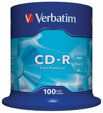 CD-R disk, 700MB, 52x, 100 ks, cake box, VERBATIM "DataLife" 2