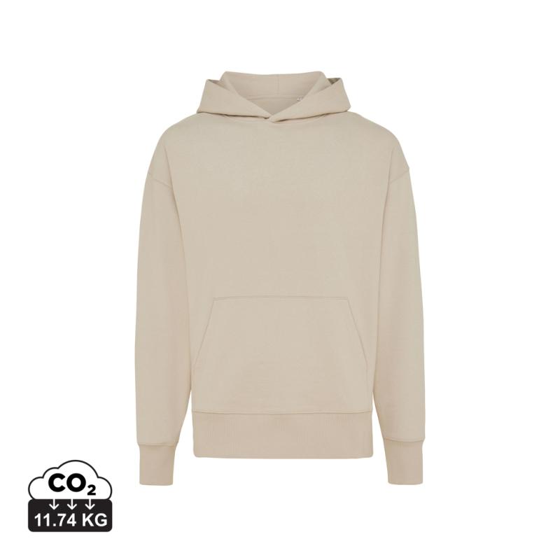 Mikina s kapucňou IQONIQ Yoho relaxed fit z recykl. bavlny desert XL