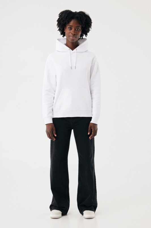 IQONIQ Joshua Unisex mikina s kapucňou z rec. bavlny recycled white S 10