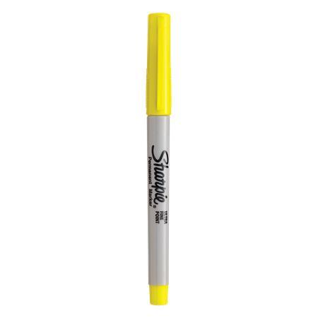 Permanentný popisovač, 0,5 mm, kužeľový hrot, SHARPIE "Ultra Fine Point", žltá 1