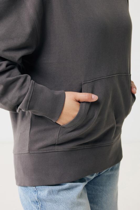Mikina s kapucňou IQONIQ Yoho relaxed fit z recykl. bavlny antracitová XXXL 10