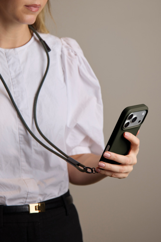 VINGA Baltimore RCS šnúrka na telefón s nabíjacím káblom zelená 8