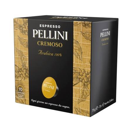 Kávové kapsuly, do kávovarov Dolce Gusto, 10 ks, PELLINI "Cremoso"