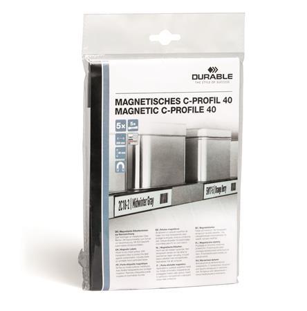 Skenovací pásik, 30 mm, magnetický, C-Profil, DURABLE, čierna 3