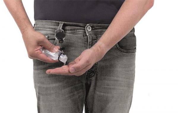 Výsuvný kotúč, extra silný, pre dezinfekciu rúk, DURABLE "Extra Strong", čierna 4