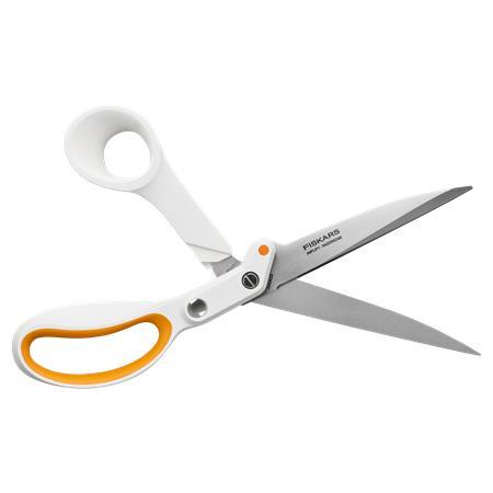 Nožnice na látky, 25 cm, FISKARS "Amplify", biela 1