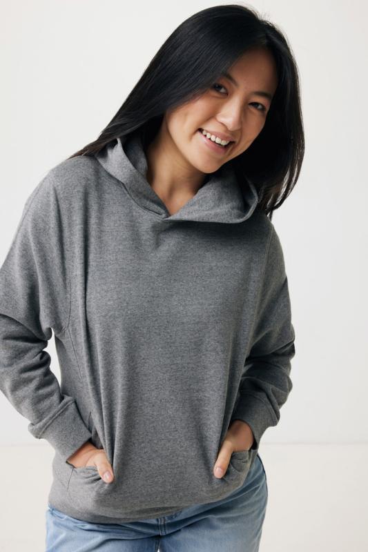 Mikina s bočnými vreckami IQONIQ Yengo z rec. bavlny light heather anthracite XXXL 7