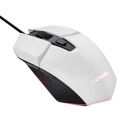 Myš, drôtová, optická, gaming, LED, TRUST "GXT109W Felox", biela 2