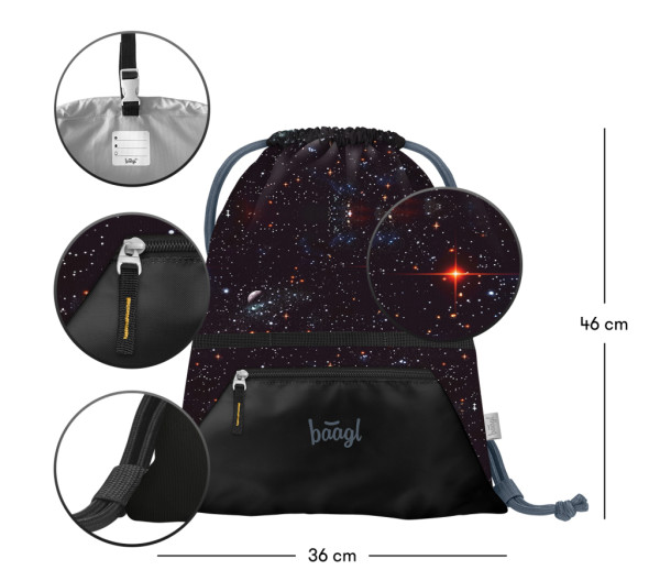 BAAGL SADA 3 Zippy Plus Pixel Space: aktovka, peračník, vrecko 11