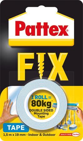 Lepiaca páska, obojstranná, 19 mm x 1,5 m, HENKEL "Pattex Fix 80 kg", modrá