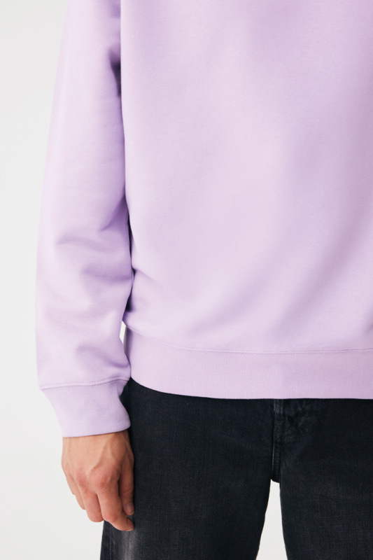 IQONIQ Toria Unisex mikina s okrúhl. výstrihom z rec. bavlny lavender L 9