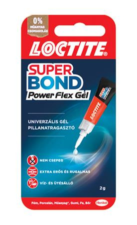 Sekundové lepidlo, gél, 2 g, HENKEL "Loctite Super Bond Power Flex Gél" 1