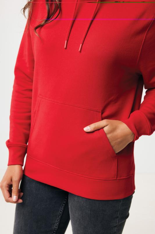Ľahká mikina s kapucňou IQONIQ Rila z recykl. bavlny červená XXXL 14