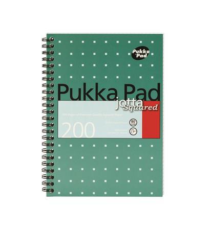 Špirálový zošit, A5, štvorčekový, 100 strán, PUKKA PAD, "Metallic Jotta" 1