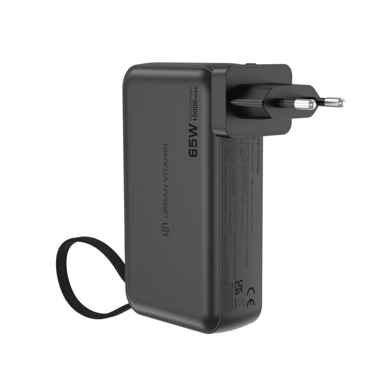 Urban Vitamin Eureka RCS recyklovaná 65W hybridná nabíjačka čierna 4