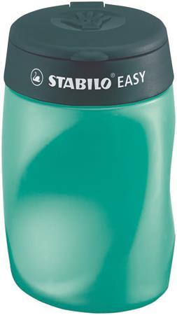 Strúhadlo, trojdierkové, so zásobníkom, pre pravákov, STABILO "Easy", olejové zelené 1