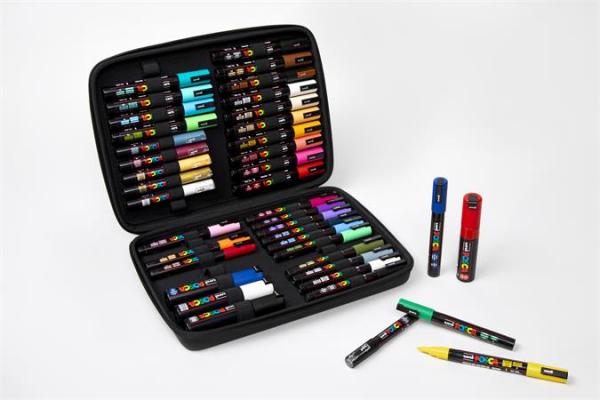 Dekoračný popisovač, sada, v kufre, UNI "Posca", 40 kusov 3