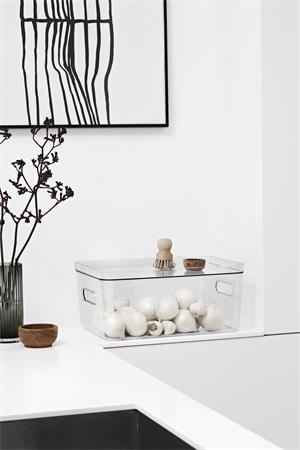 Úložný box, plastový, 15,4 l, SMARTSTORE "Compact Clear L", priehľadný 4