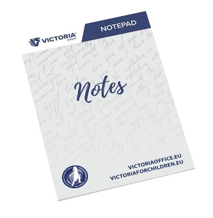Poznámkový zošit, A5, 5x50 listov, štvorčekový, VICTORIA OFFICE, biely 1