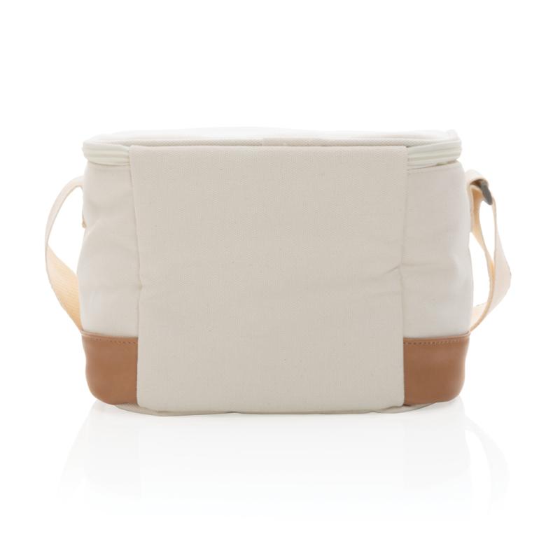 Malá chladiaca taška Impact z 16 oz. recykl. canvas AWARE™ off white 5
