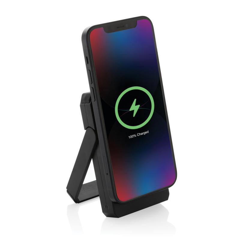 Solárna bezdrôt. powerbanka Skywave 5000mAh 10W z RCS RPET čierna 3