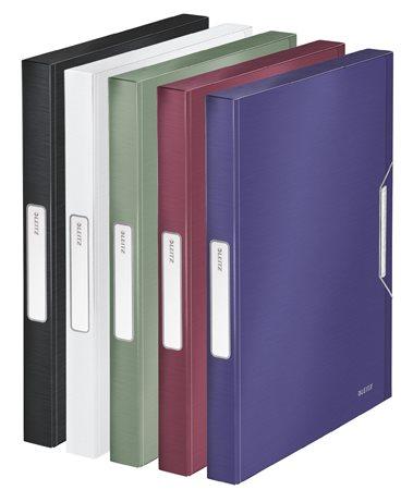 Doska s gumičkou, 30 mm, PP, A4, LEITZ "Style Jumbo", granátovo červená 4