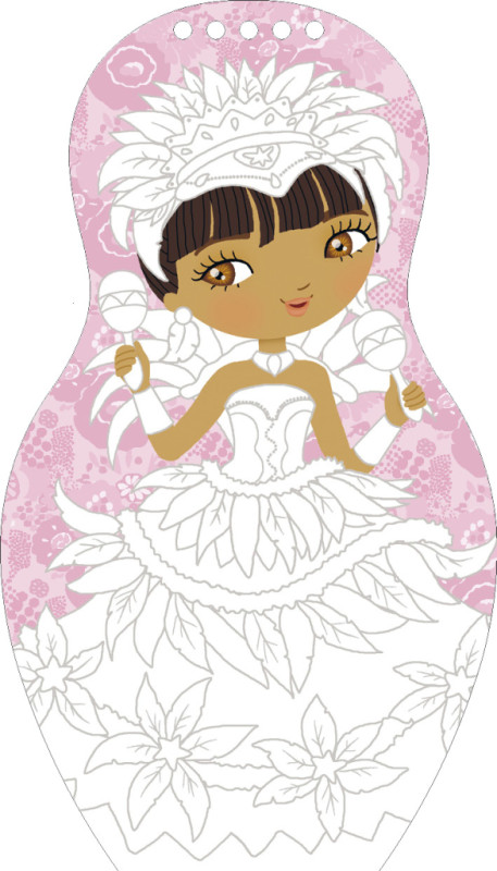 Obliekame bábiky na KARNEVAL – Maľovanky 3