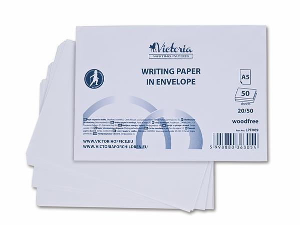 Listový papier, bez dreva, A5, 20/50, VICTORIA "Obálka" 1