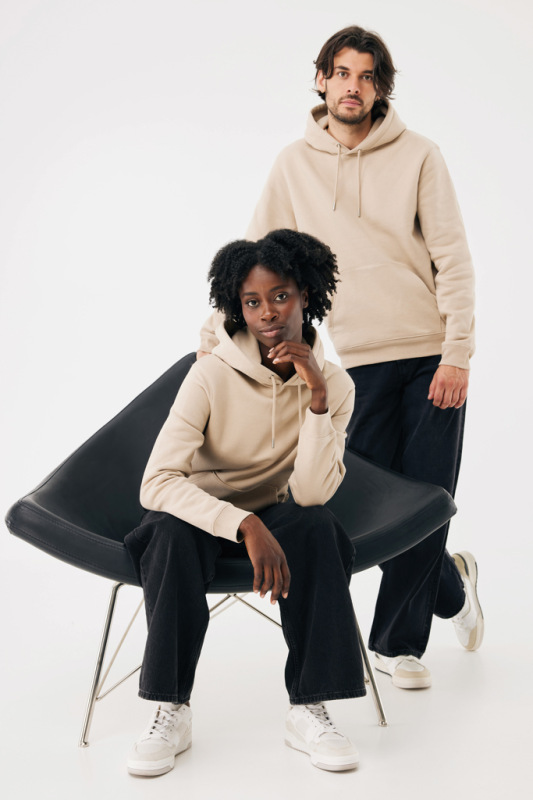 IQONIQ Joshua Unisex mikina s kapucňou z rec. bavlny desert L 17